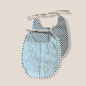 Baby Girl 2 Pack Bib Set Bohemian Boho Lace Fringe